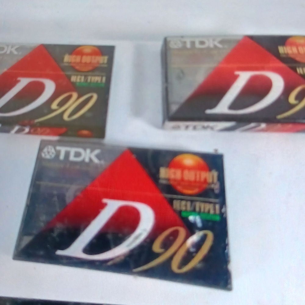 3 New Old stock TDK Cassette tapes  D90